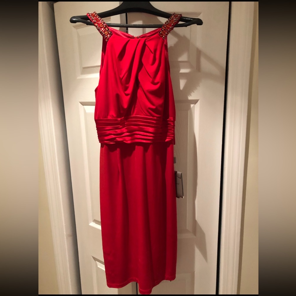 Red cocktail dress